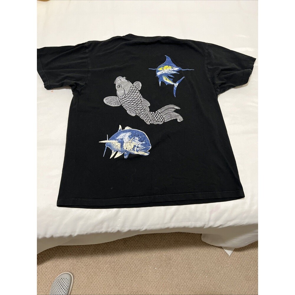 Vintage 90s Fish Koi Carp T-Shirt Heavyweight Preshrunk Mens XL Graphic Cotton